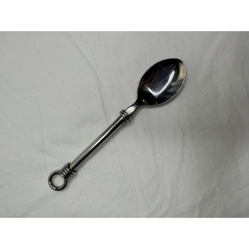 pier 1 imports spoon Stainless flatware 18/8 Rope Ring Wrapped 6 1/2 in MOD